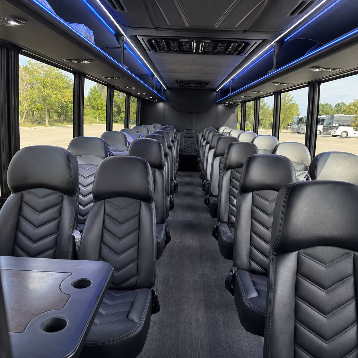 elizabeth 25 passenger minibus inside