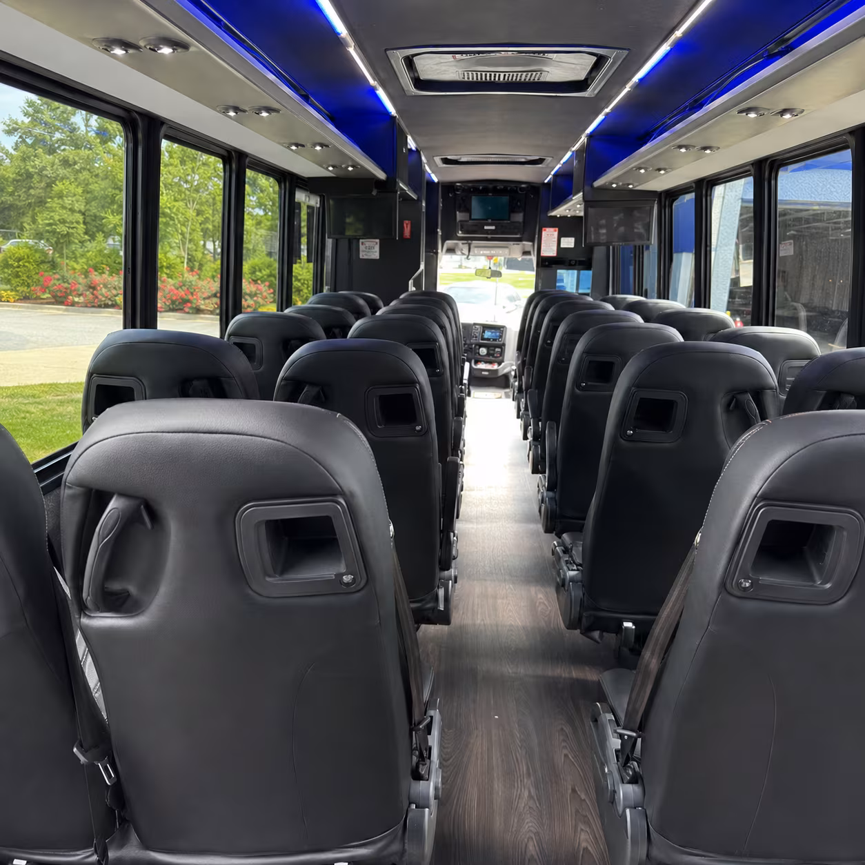 elizabeth 25 passenger minibus interior