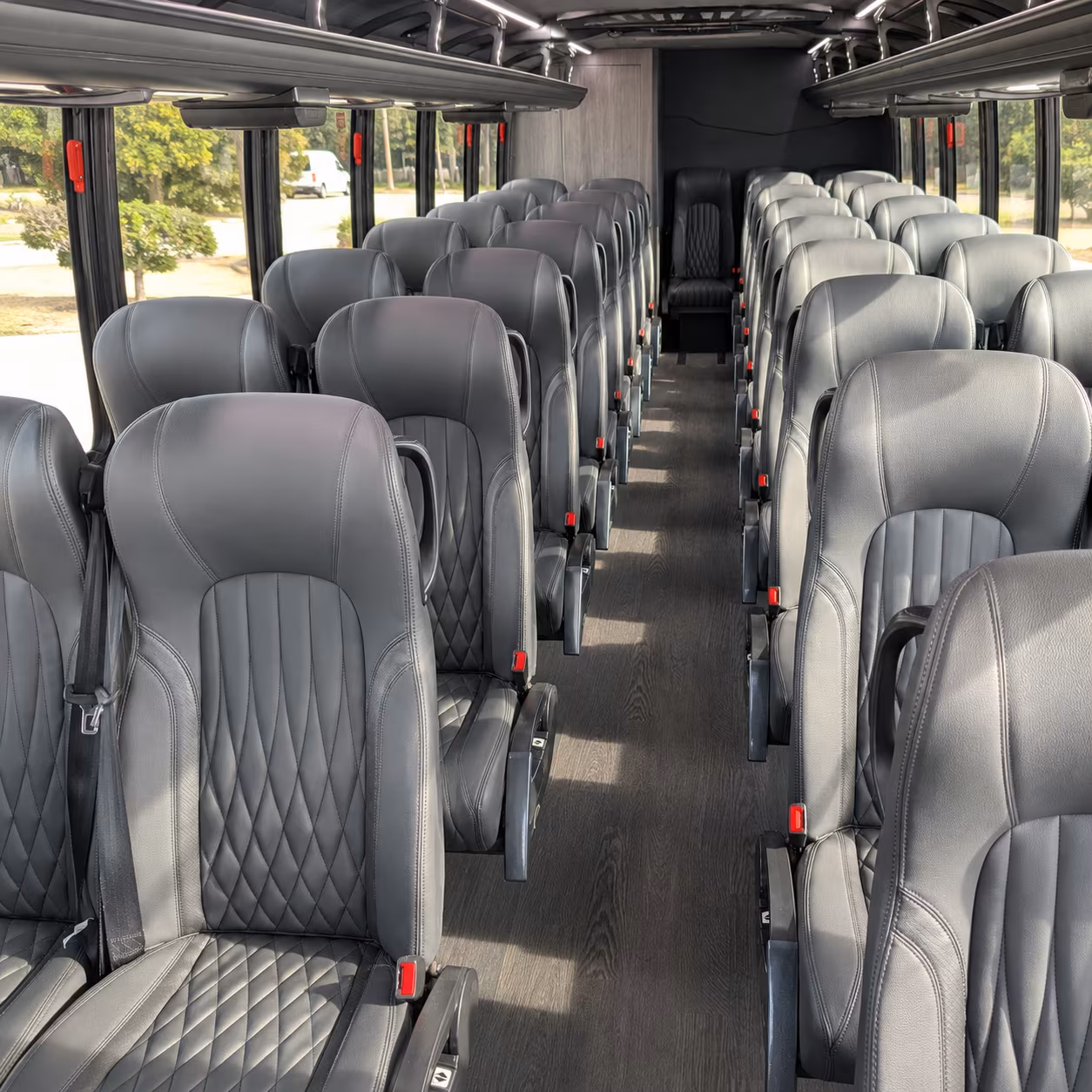 elizabeth 28 passenger minibus interior