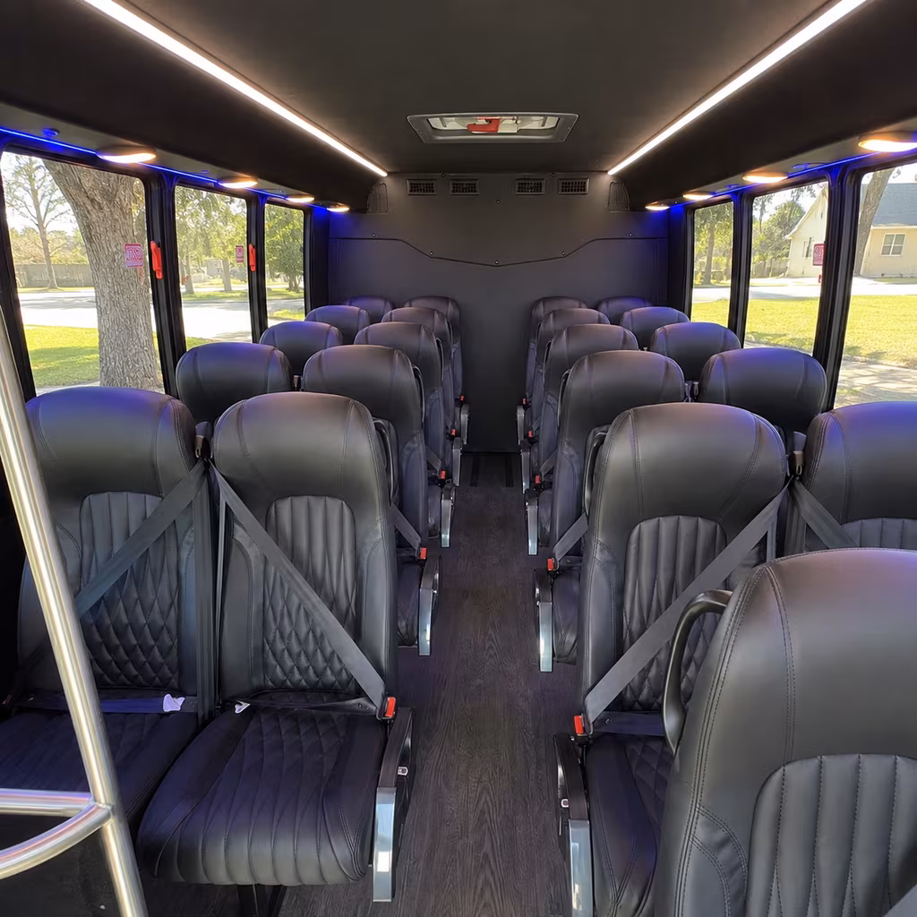 elizabeth 30 passenger minibus interior