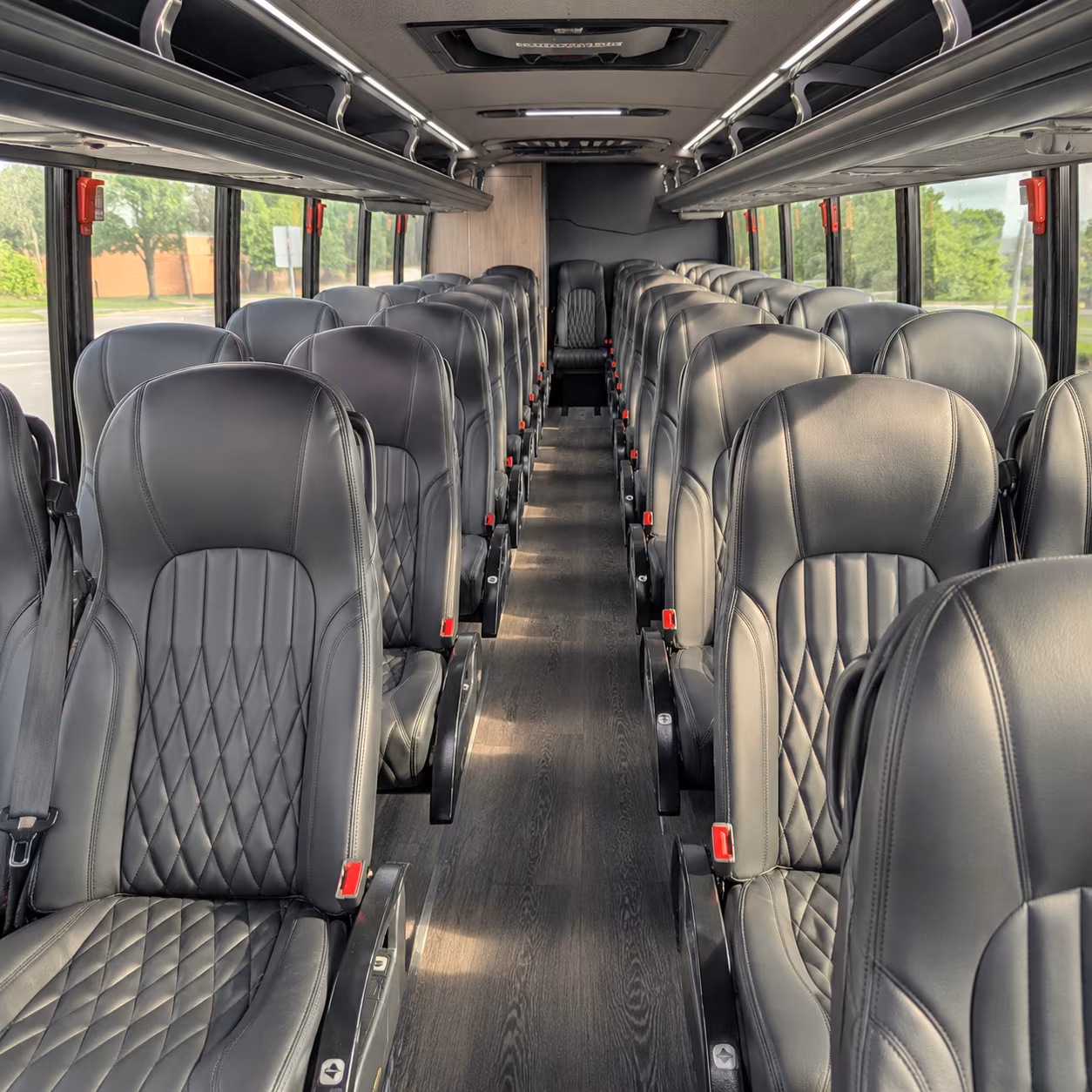 elizabeth 35 passenger minibus inside