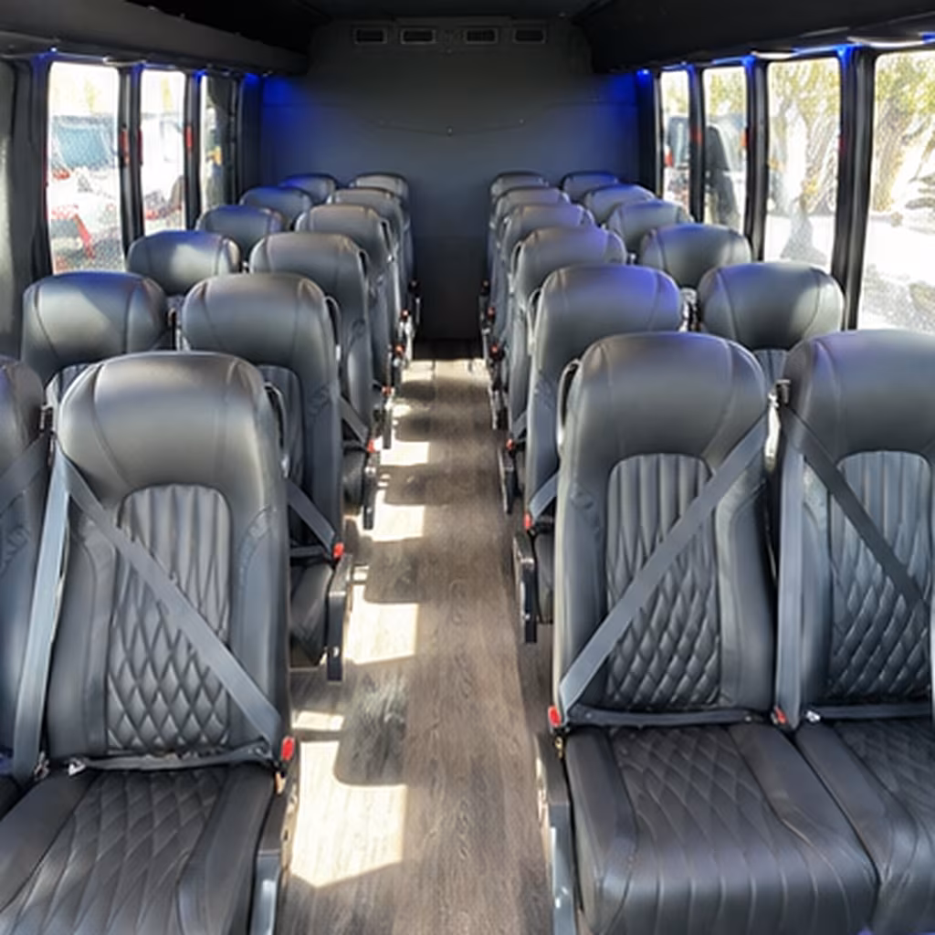 elizabeth 35 passenger minibus interior