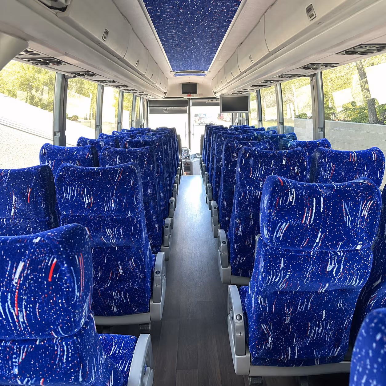 elizabeth 50 passenger charter bus interior
