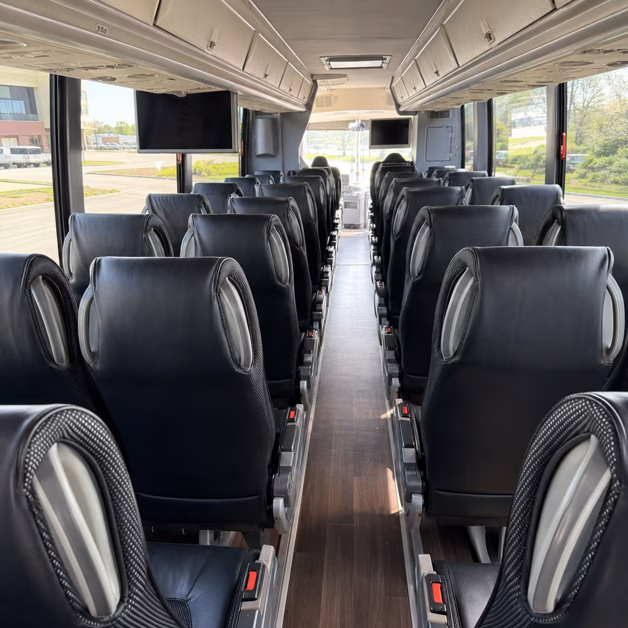 elizabeth 56 passenger charter bus inside