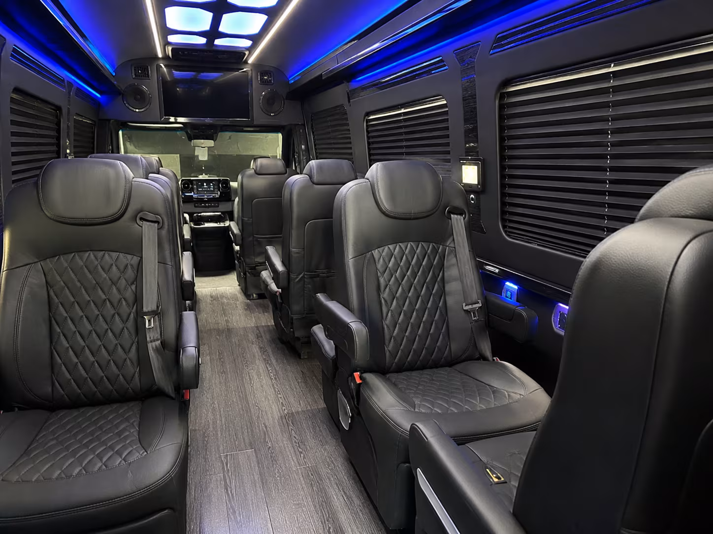 elizabeth sprinter van with driver interior